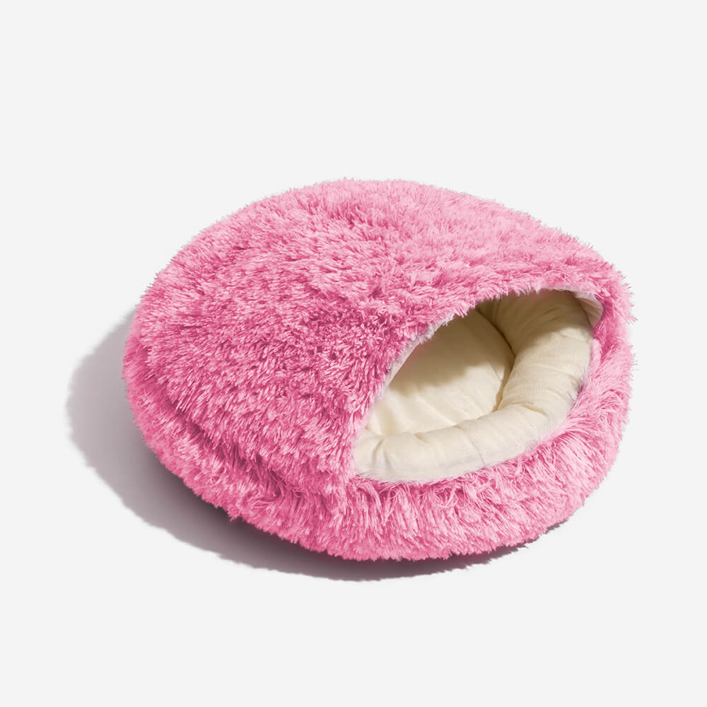 Plush Semi Enclosed Pet Nest Bed