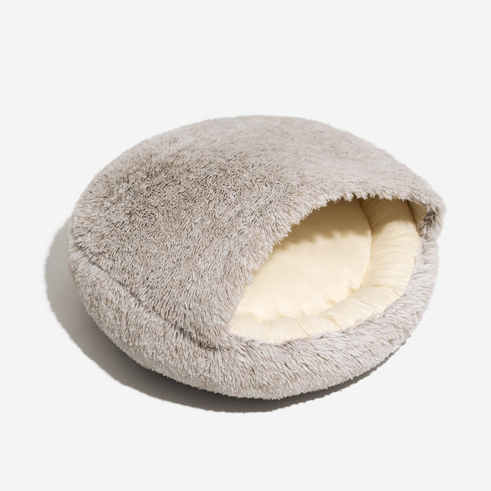 Plush Semi Enclosed Pet Nest Bed