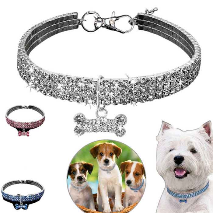 Sparkling Rhinestone Dog Collar