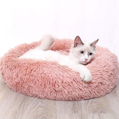 Cozy Faux Fur Dog And Cat Bed With High-Stretch Fabric