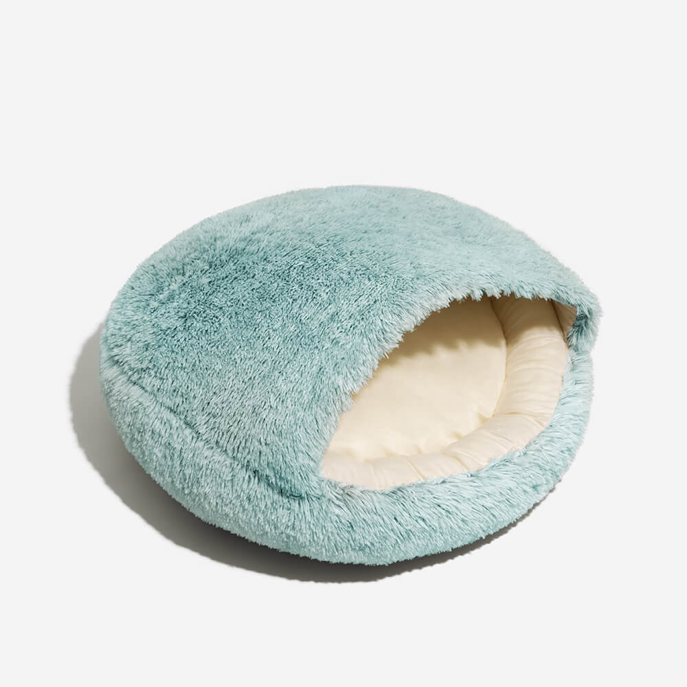 Plush Semi Enclosed Pet Nest Bed