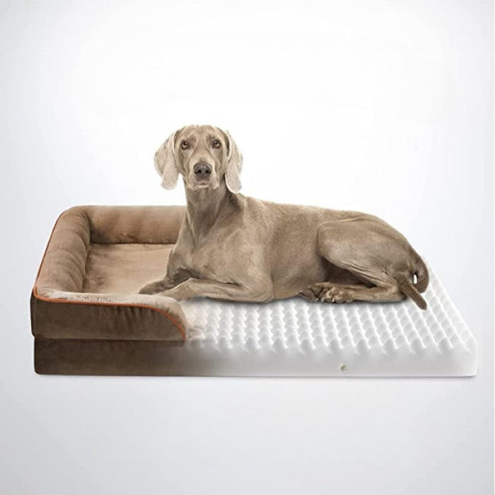 Plush Supportive Dog Bed With Bolstered Sides