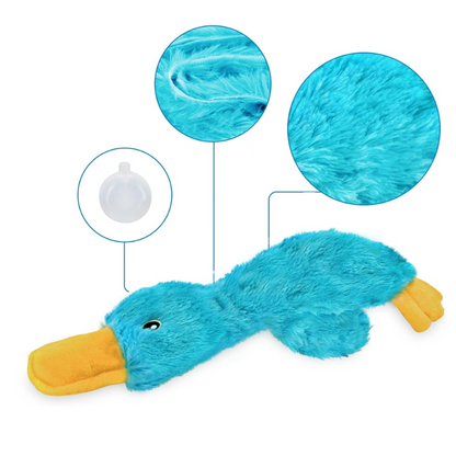 Crinkle Duck Shaped Dog Toy  With Squeaker