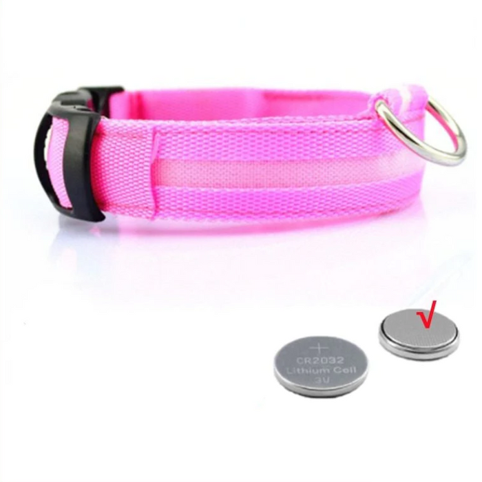 Adjustable LED Flashing Glowing Dog Collar