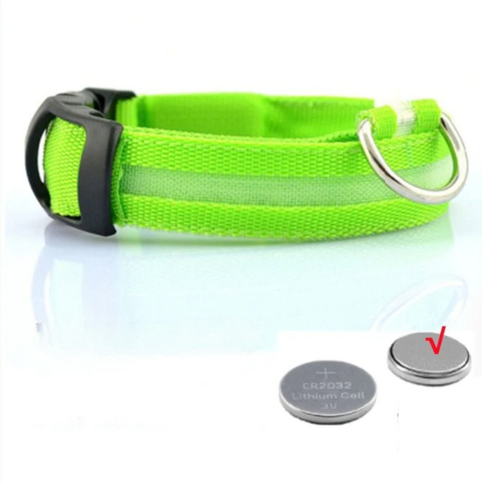 Adjustable LED Flashing Glowing Dog Collar