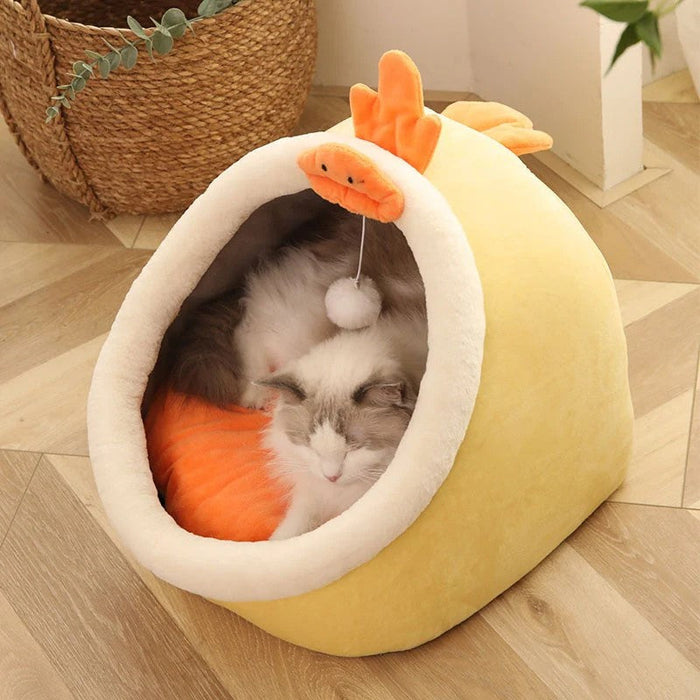 Tent Bed With Cushion Washable Pet Cave