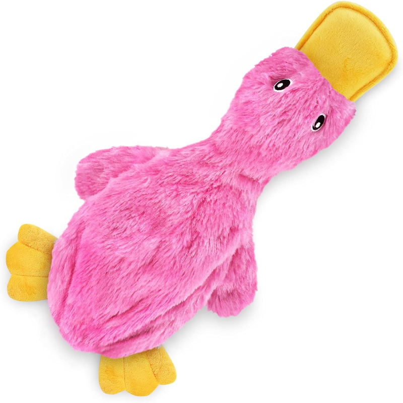 Crinkle Duck Shaped Dog Toy  With Squeaker