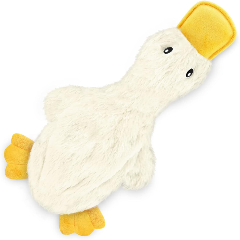 Crinkle Duck Shaped Dog Toy  With Squeaker