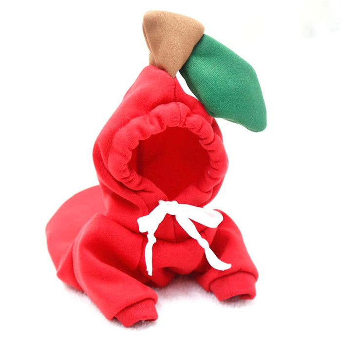 Warm Fleece Fruit Design Hoodies For Small Dogs