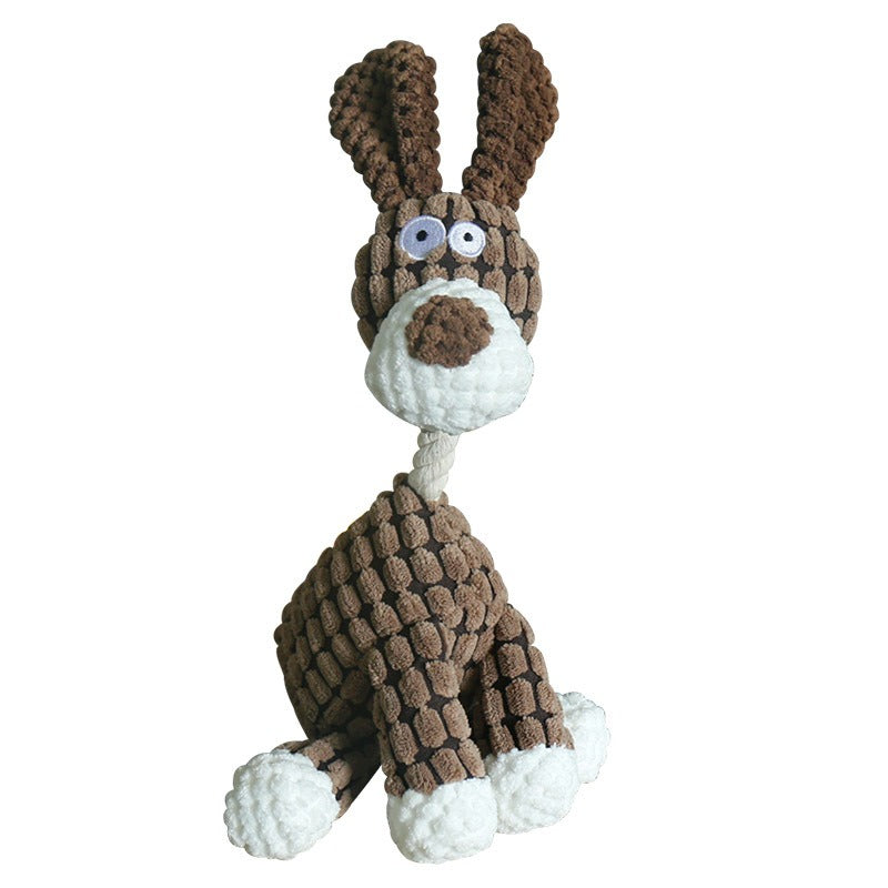 Donkey Shaped Corduroy Chew Toy For Dogs