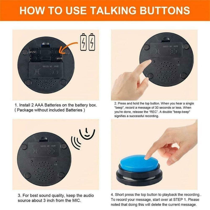 Portable Funny Speaking Button Toys