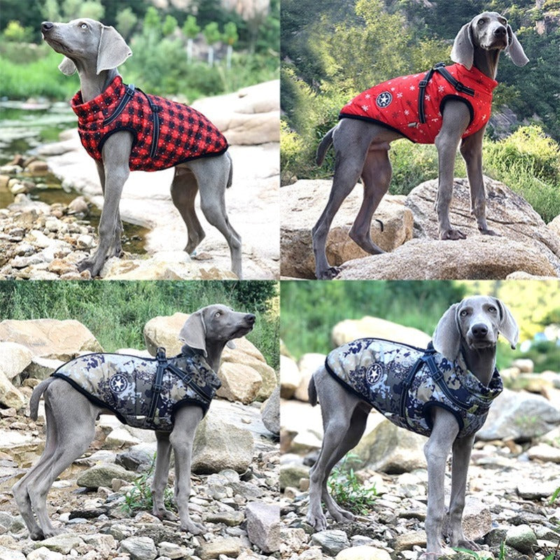 Warm Fleece Waterproof Jackets For Dogs